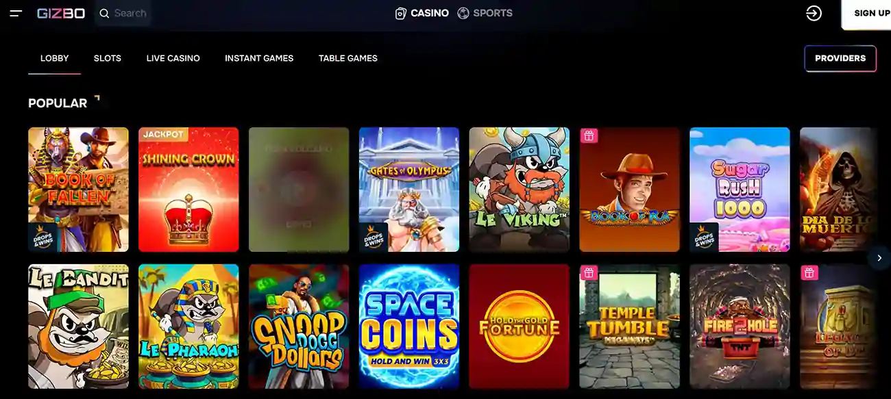 gizbo casino online